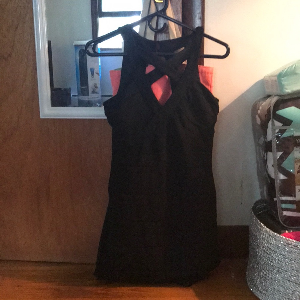 Black mini dress
